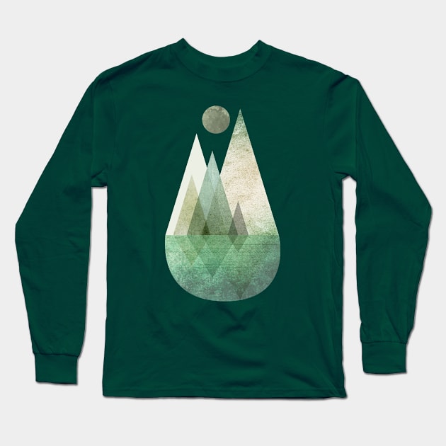 Mountains in Reflection Long Sleeve T-Shirt by UrbanEpiphany